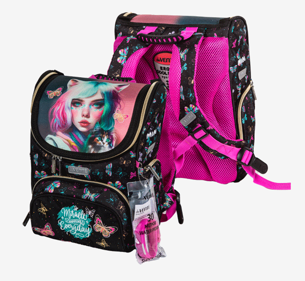 Ранец школьный жесткий 35x26x20 см 14л "Mini. Miracle" (deVENTE)