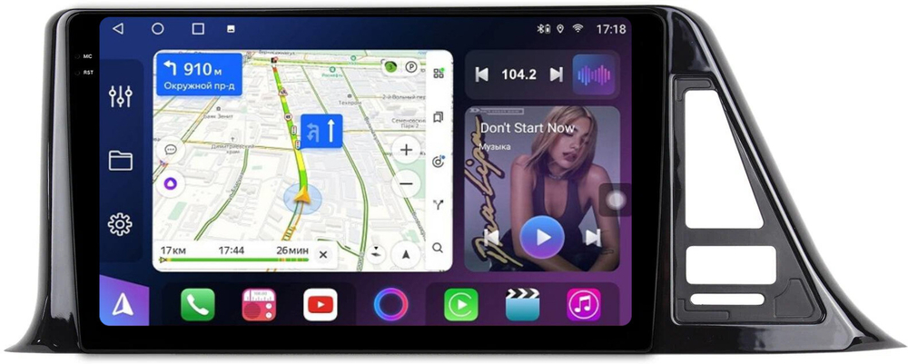 Магнитола для Toyota C-HR 2016-2022 (левый руль, взамен 200х100мм) - FarCar BM9-2K-9549LF1 монитор 9.5" 2K QLED на Android 14, TS10, 4+32Гб, CarPlay, 4G SIM-слот