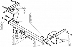 Фаркоп с эл-кой Smart для Ford Focus 2 Универсал 2004-2010 (оцинк. Шар)(паспорт и сертификат в комплекте) F106A.Автостандарт