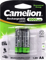 Аккумулятор Camelion NC-AA1000-2 (1.2V, 1000mAh) NiCd, Size "AA" &lt;уп. 2 шт&gt;