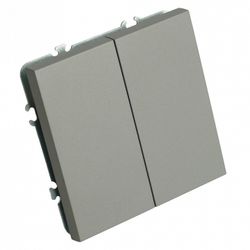 Переключатель двухклавишный без рамки Stekker Эмили 49947