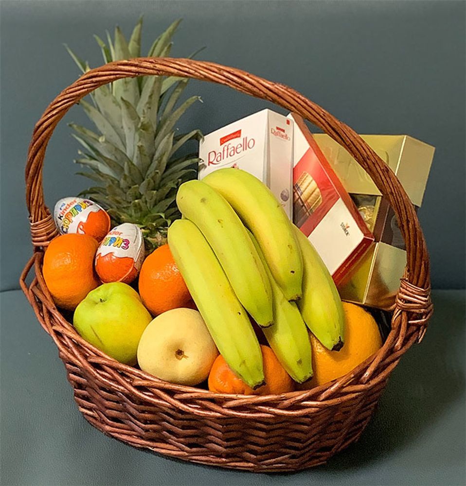 Корзина с фруктами купить с доставкой в Челябинске, фруктовая корзина на заказ в подарок