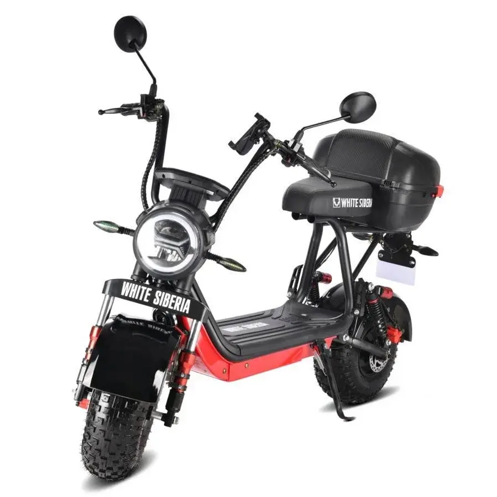 Электроскутер WHITE SIBERIA MINI R 2.0 1200W BLACK