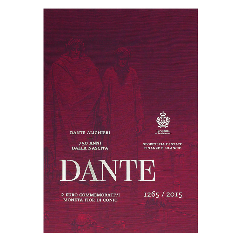 San Marino 2 Euro 2015 – 550th Anniversary of Birth of Dante Alighieri (1265 - 1321) (BU)
