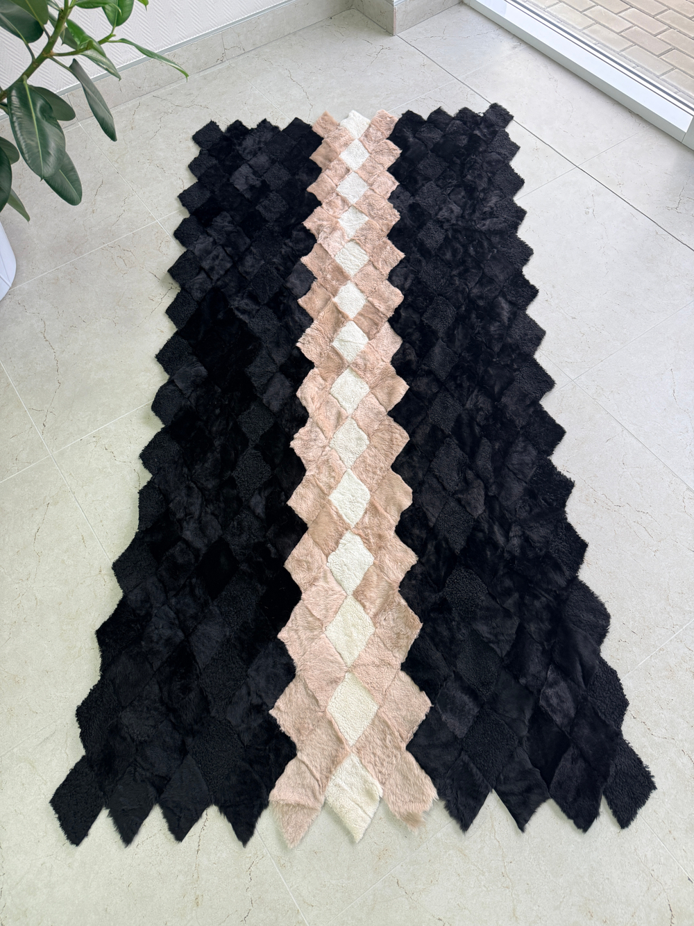 Покрывало меховое ковер из шкуры овчины