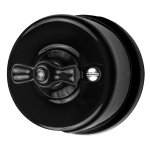 Выключатель 1-клавишный, керамика, цвет чёрный B1-200-03