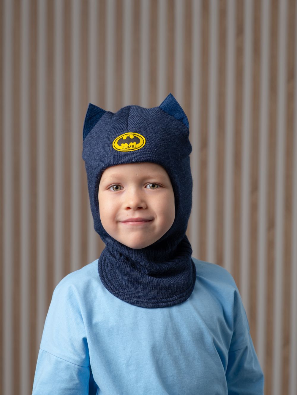 Шлем зимний вязаный (Сапфир) Бэтмен
