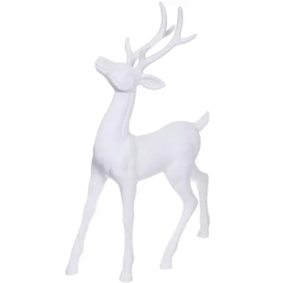Фигурка новогодняя « Волшебный олень» 42 см см, Белый