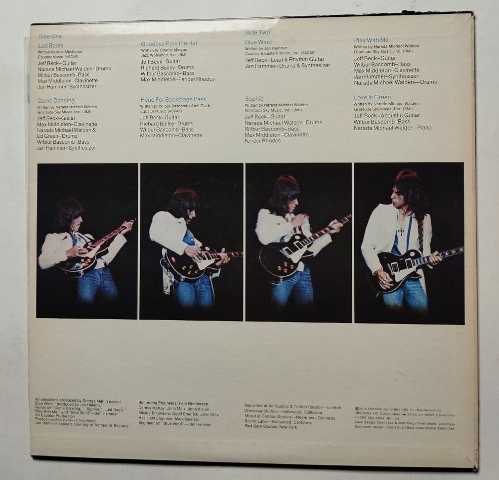 Винтажная виниловая пластинка LP Jeff Beck Wired (Japan 1976) (No Obi)