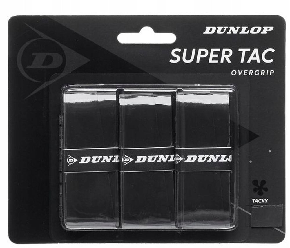 Теннисные намотки Dunlop Super Tac 3P - black