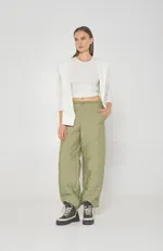 Брюки Alexandra Talalay стёганые AT019 фисташковые