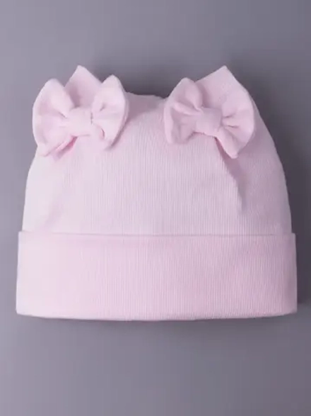Шапка для девочки осенняя с бантиками