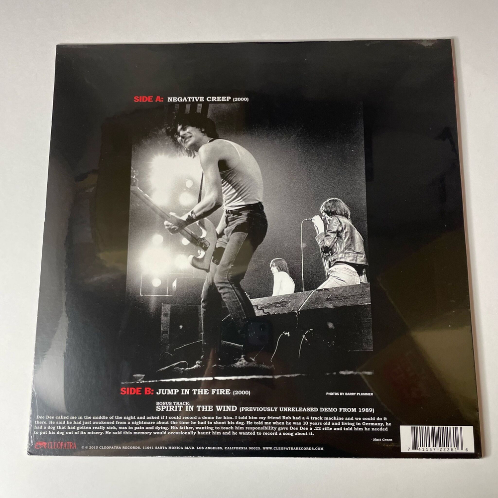 Виниловая пластинка LP Dee Dee Ramone The Final Sessions (USA 2015) 45RMP Красный Винил