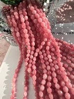 Нить бусин из тонированного кварца 8-8,5мм (галтовка)