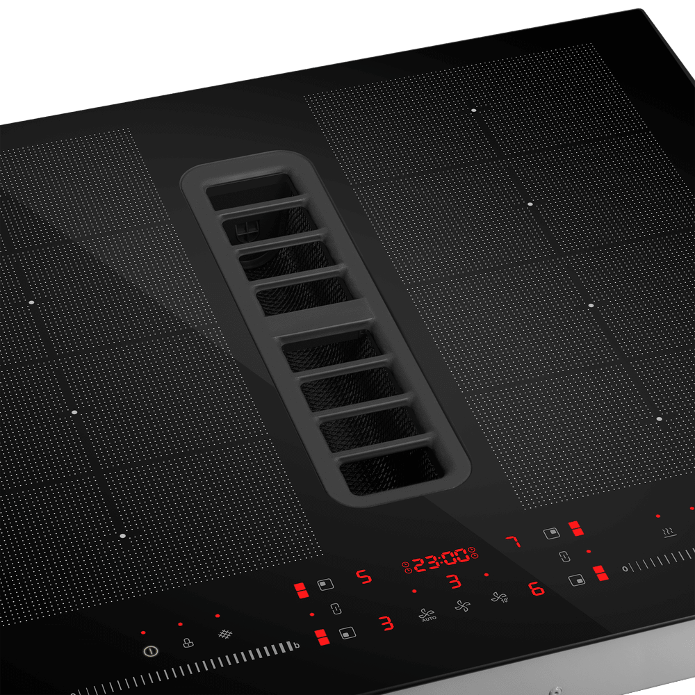 Индукционная варочная панель с интегрированной вытяжкой и Flex Zone MAUNFELD MIHC604SF2BK