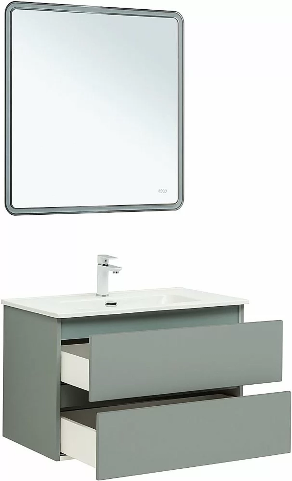 Тумба с раковиной Aquanet Вега 2.0 337961/254364 80 мисти грин