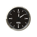 Часы кварцевые, аналоговый черный циферблат, нержавеющий ободок, д. 52 мм;KY09000