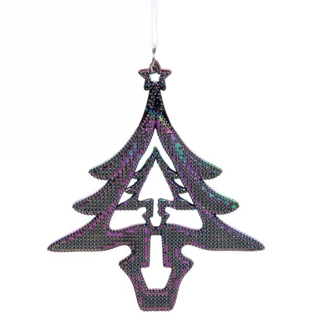 Подвеска «Елочка цветная» 12 см, хамелеон