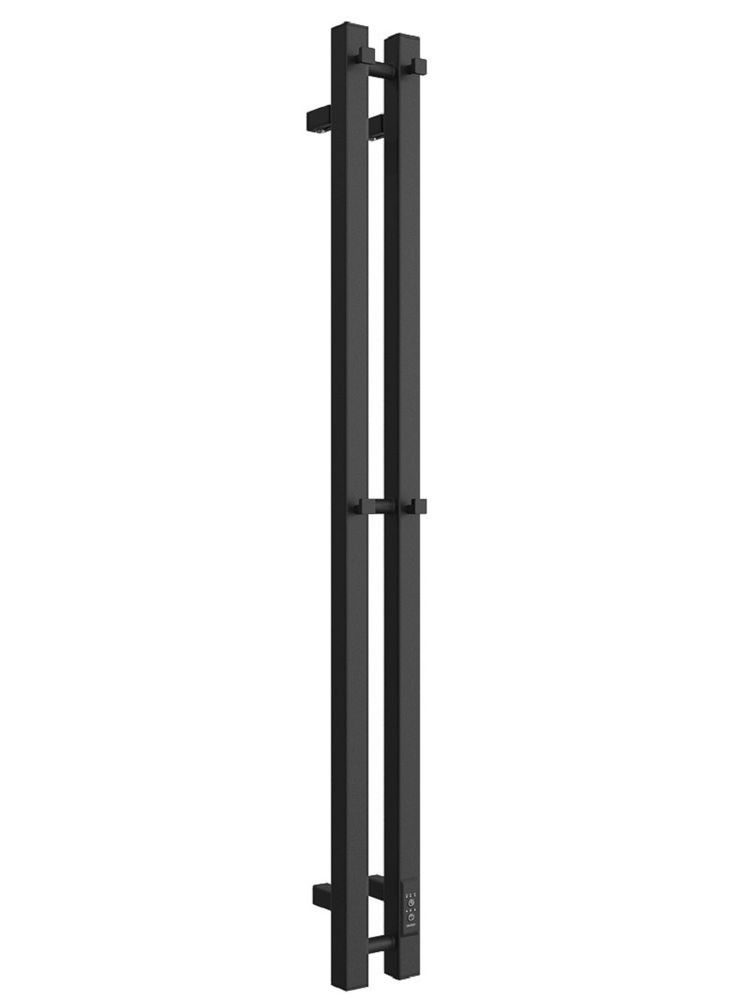 Полотенцесушитель электрический ДВИН X-2 Plaza neo 120/8 (К диммер квадрат Чёрный матовый)