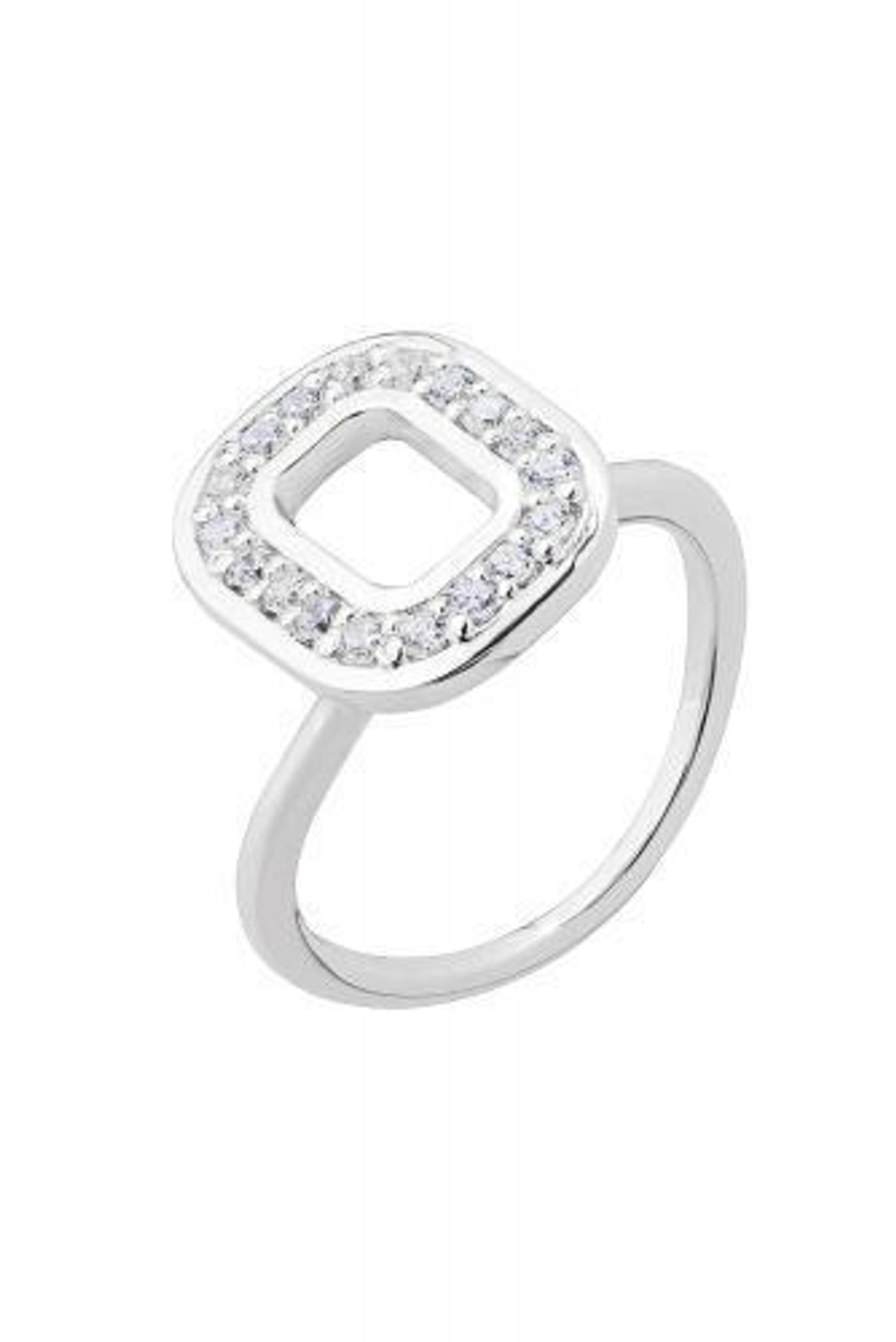 Кольцо сборное из серебра со вставками из зелёного и бесцветных фианитов