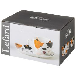 НАБОР ДЛЯ ЗАВТРАКА LEFARD "DOG", 2 ПР.: КРУЖКА 190 МЛ, ТАРЕЛКА 18*12 СМ