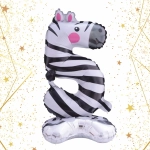 Шар фольгированный 23» (58 см) Цифра 5"Мир зверят»