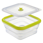 Контейнер для переноски и хранения силиконовый квадратный складной silikobox, 900 мл, зеленый