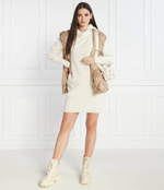 Хлопковое платье Faila BOSS BLACK - кремовый(50501641)