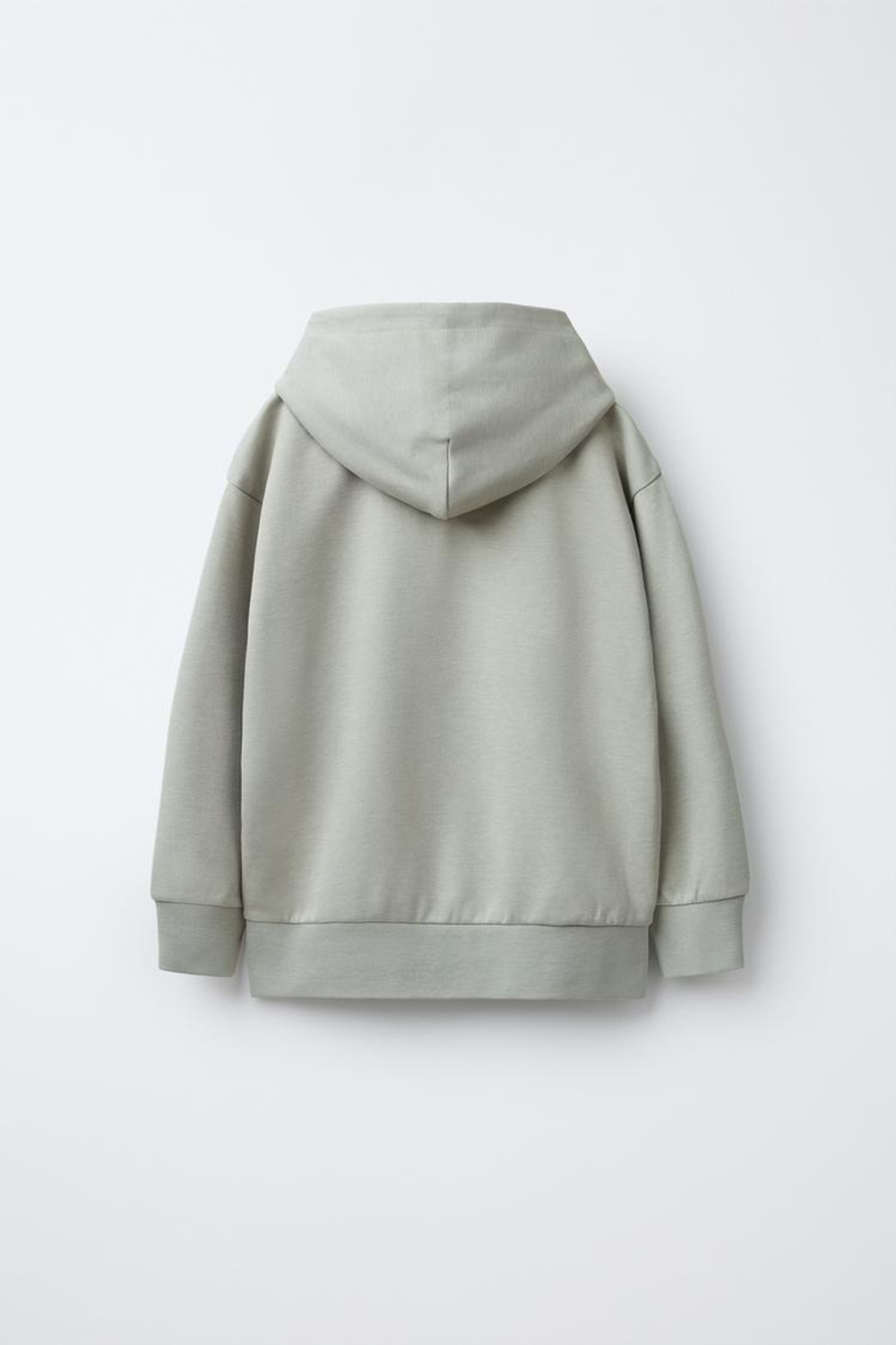 ZARA КОМПЛЕКТ: ТОЛСТОВКА С КАПЮШОНОМ И БРЮКИ-ДЖОГГЕРЫ ИЗ ТКАНИ ИНТЕРЛОК, СВЕТЛО-ЗЕЛЕНЫЙ