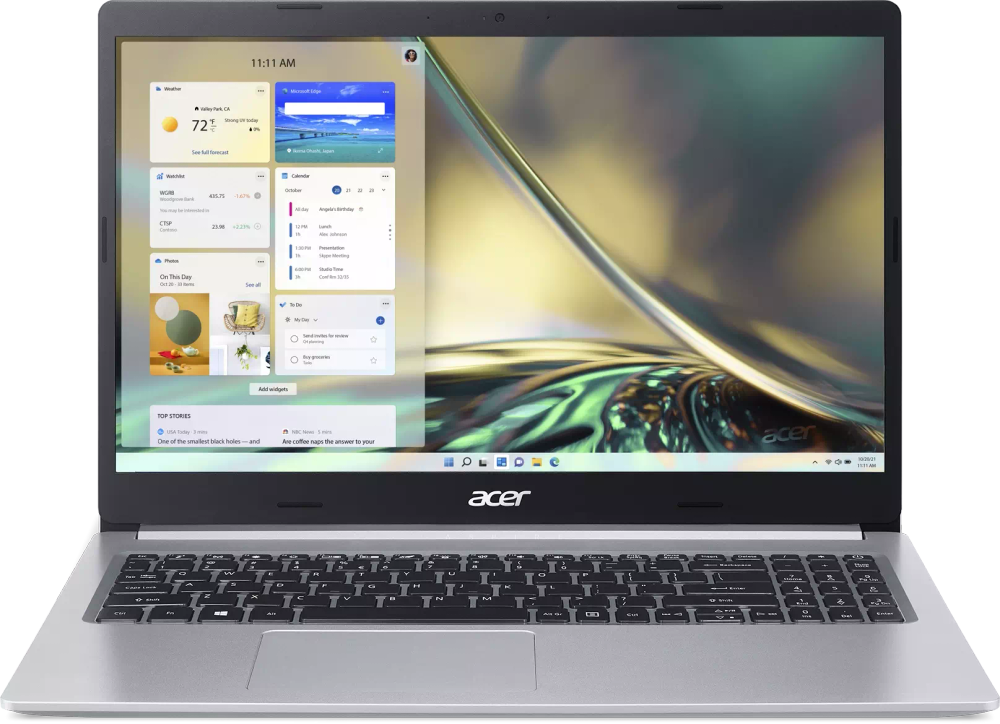 Ноутбук Acer Aspire 5 A515-45-R3KR, 15.6&quot; (1920x1080) IPS/AMD Ryzen 3 5300U/8ГБ DDR4/512ГБ SSD/Radeon Graphics/Windows 11 Home, серебристый [NX.A84ER.011]
