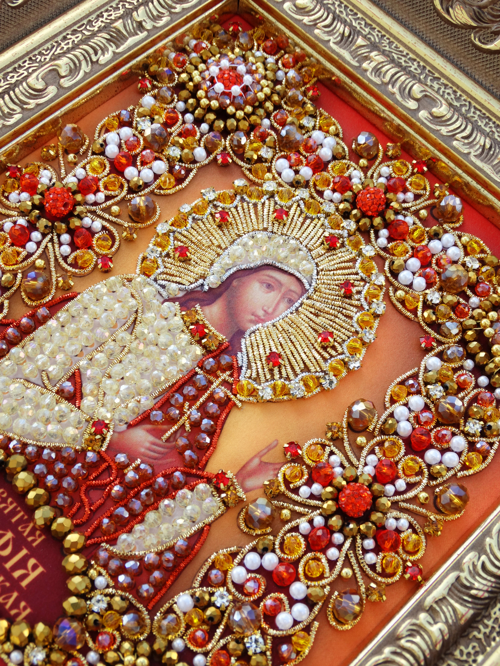 Принт-Ии71 Ткань с нанесенной авторской схемой Святая Агафья