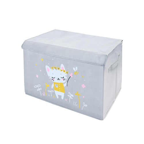 Коробка с крышкой для игрушек. Котик