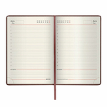 Ежедневник недатированный А5 (138х213 мм) BRAUBERG "Imperial", под гладкую кожу, 160 л., кремовый блок, коричневый, 123414