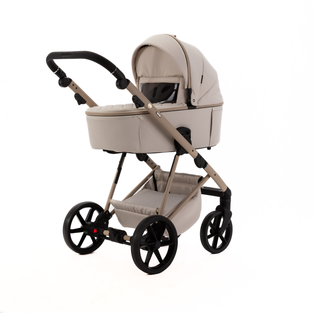 Детская универсальная коляска Adamex Delta Natura - DN-3 Vanilla (Ваниль, ткань)