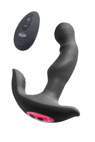 Черный стимулятор простаты Rimming Hero - 16,8 см. (Цвет: черный)