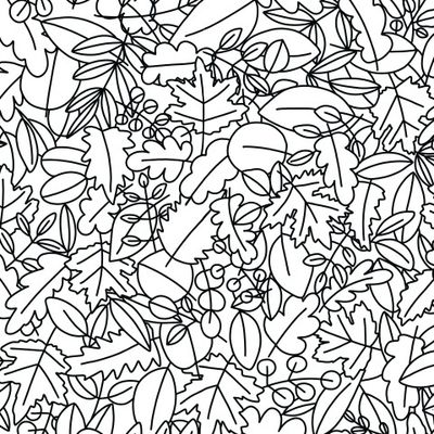 чернобелые листья