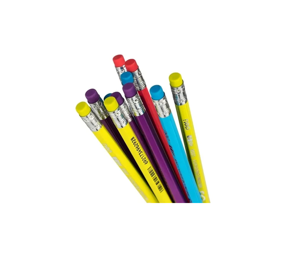 Карандаш чернографитный Deli Scribe HB шестигр. липа, ластик EU50806-1