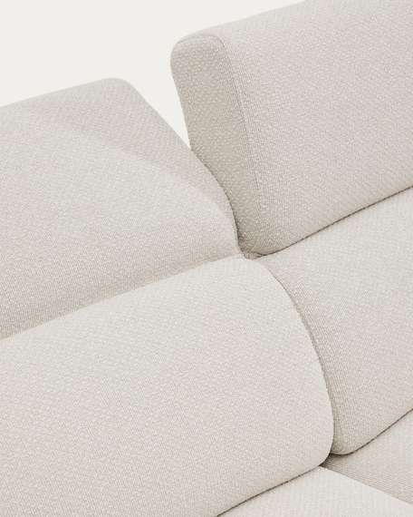 3-местный диван Aurum цвета экрю с откидывающимся подголовником