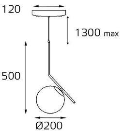 Подвесной светильник Italline Bolla Bolla SP 6212/200 brass