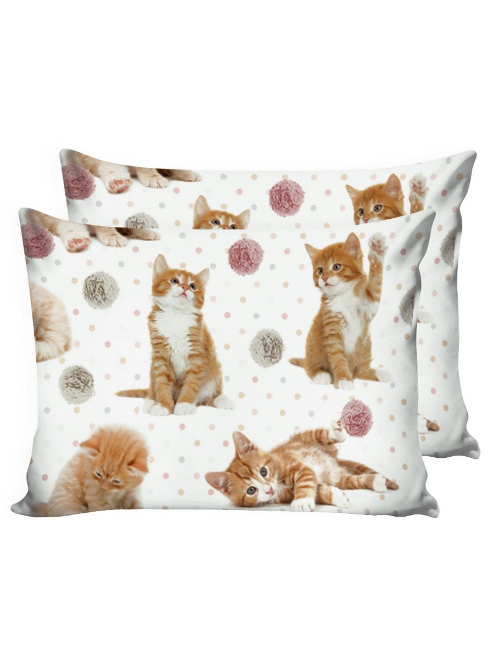 Наволочка комплект 2шт Сказка "Котята" 50х70 см, перкаль