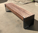 Скамейка стальная «Simple line» без спинки