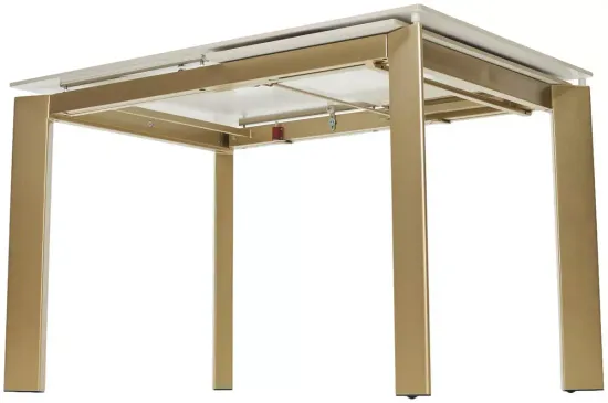 Стол CORNER 120 GLOSS LUXURY PANDORA SOLID CERAMIC / шампань