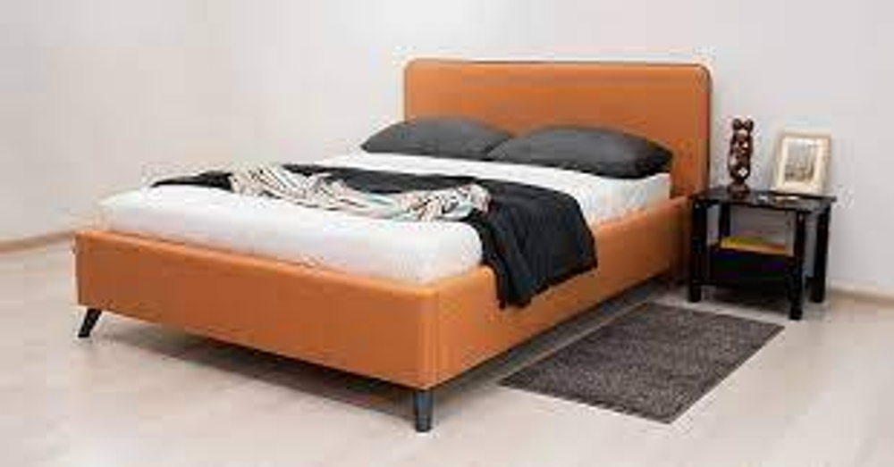 Кровать Миа 160 см жаккард тыквенный