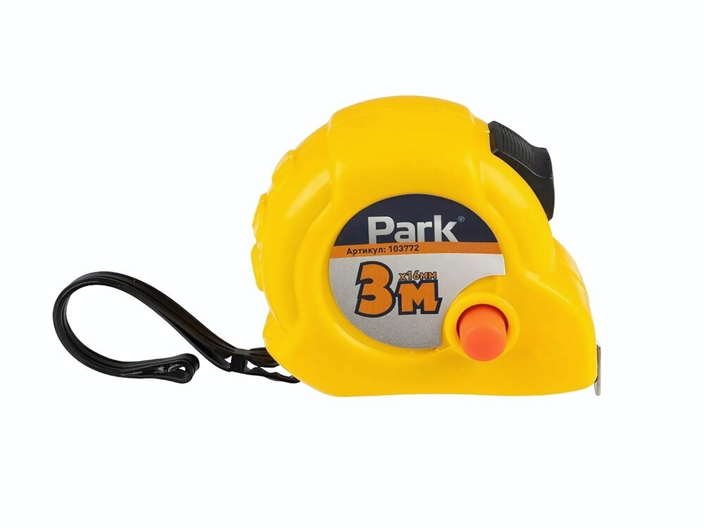 Рулетка 3*16мм с фиксатором пластиковый корпус Park