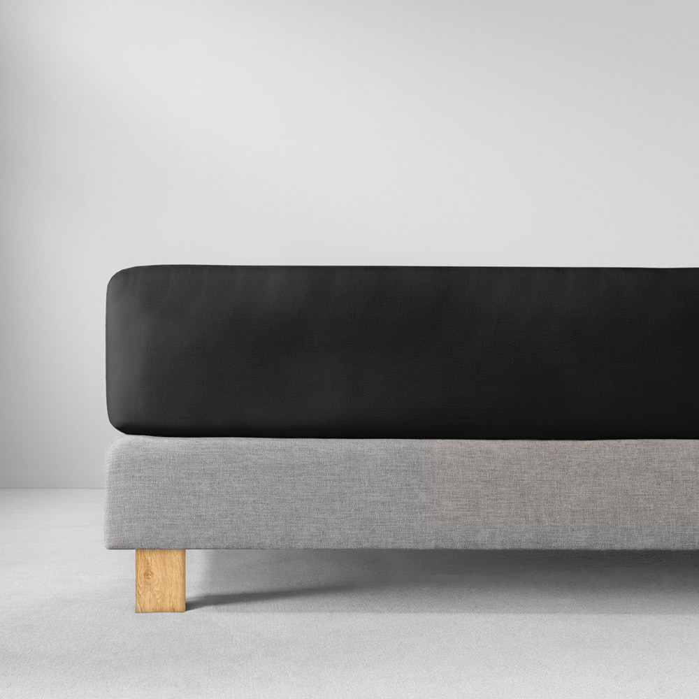 Простыня на резинке 100x200 Estella 900 schwarz черная