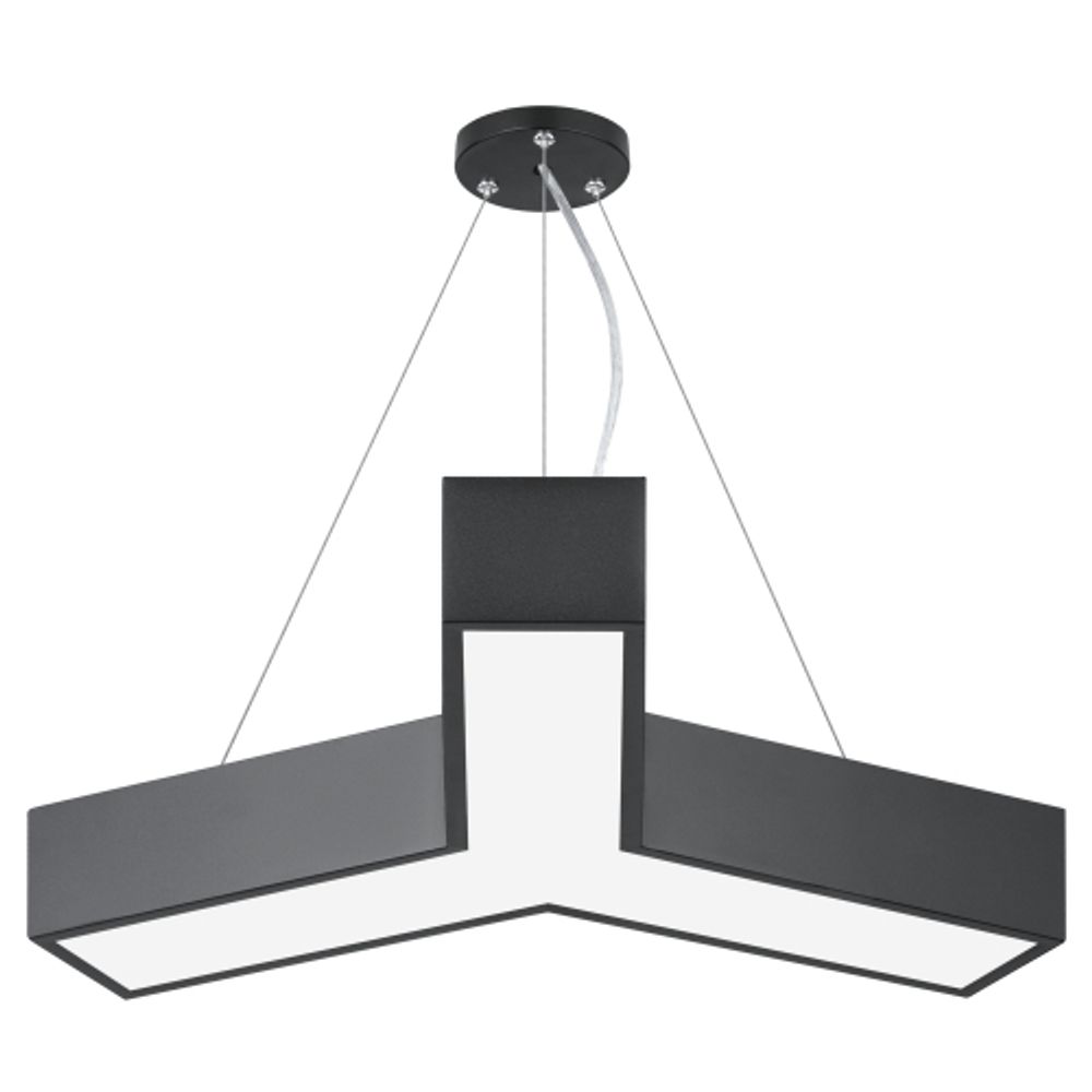 Светильник LED ЭРА Geometria SPO-141-B-40K-028 Igrek 28Вт 4000K 1900Лм IP40 600*80 черный подвесной драйвер внутри