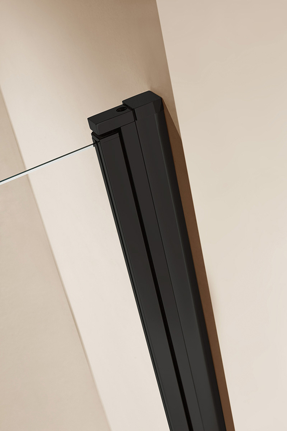 Душевая дверь Cezares Eco 60 ECO-O-B-1-60-C-NERO профиль Черный матовый стекло прозрачное