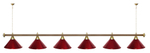 Лампа STARTBILLIARDS 6 пл. (плафоны золотые,штанга золотая,фурнитура золото)