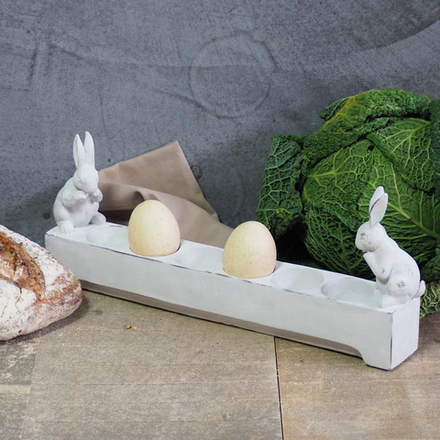 Подставка для яйца "Два кролика"