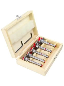 Набор сверл Форстнера по дереву , 15, 20, 25, 30, 35 мм, с ограничителем, 5шт.